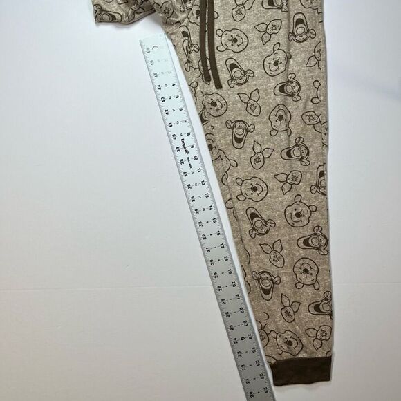 Disney Tan Brown Winnie The Pooh Long Sleeve Top Bottom Pajama Set Size Small - Picture 9 of 10